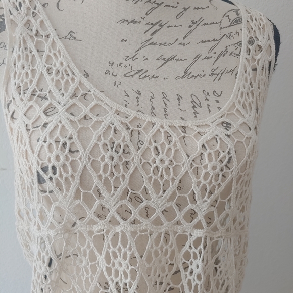 Maurices Cream Crochet Lace Tank Top - Picture 5 of 9
